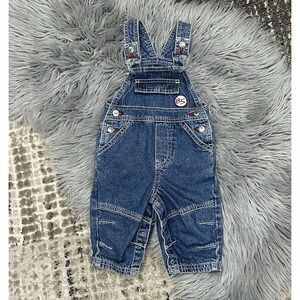 Vintage Tommy Hilfiger Baby Denim Overalls Size‎ 3-6 Months 90s Y2K Jeans Cargo